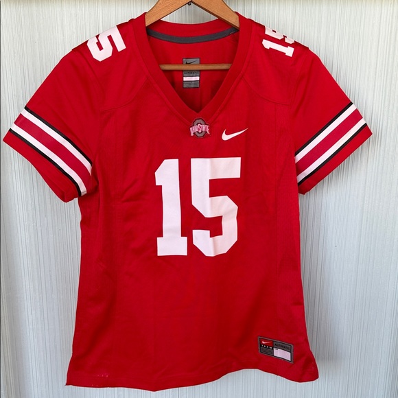 Nike Tops - Official Nike Team Ohio State Red and White #15 Sports Jersey Women's Medium